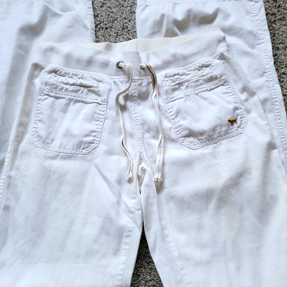 PINK Victoria's Secret Pants - Victoria Secret PINK white cotton long pants